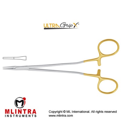 UltraGripX™ TC Martini Needle Holder Smooth Jaws Stainless Steel, 14 cm - 5 1/2"